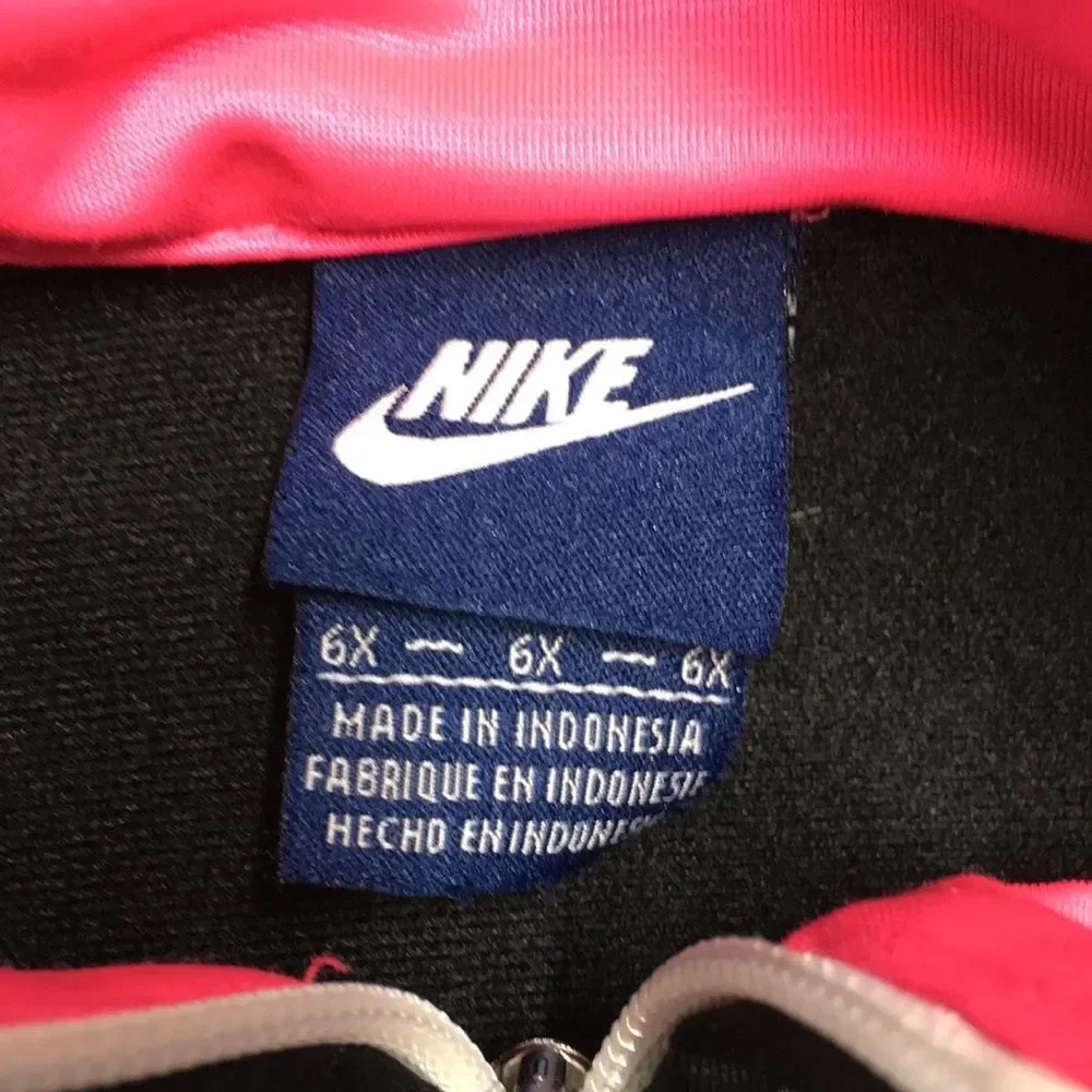 Nike White, Black & Hot Pink Girls' Athletic Zip Jacket size 6x